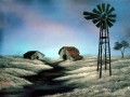 der Windmühle Bob Ross freihändig Landschaften